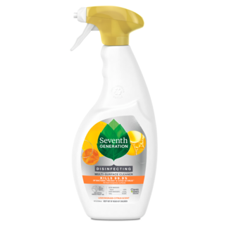 Seventh Generation Disinfecting Multi-Surface Cleaner - Spray Bottle - Lemongrass Citrus Scent - Front of Pack
